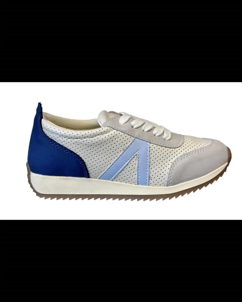 NEW MIA SHOES girl's lena sneakers in white/blue